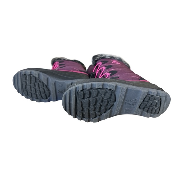 Kamik Girls Size 3 Purple and Black Winter Boots with Faux Fur - Picture 4 of 5